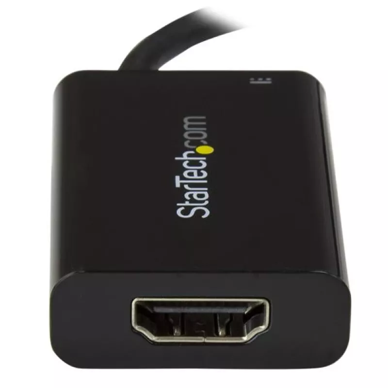 StarTech.com Adapter USB C do HDMI 2.0 z Power Delivery - 4K 60Hz USB Type-C do HDMI Konwerter Wideo Wyświetlacza - Port Przelotowego Ładowania PD 60 W - Kompatybilny z Thunderbolt 3 - Czarny