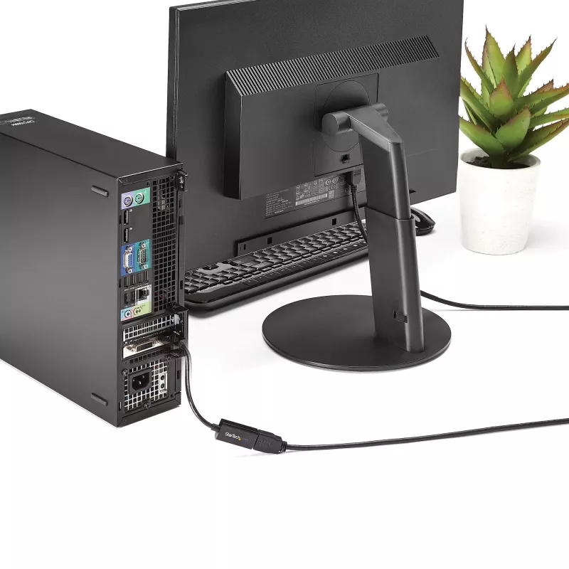 StarTech.com DisplayPort do HDMI Adapter - Aktywny konwerter wideo DisplayPort 4K 30Hz na HDMI - DP do HDMI Monitor/Telewizor/Wyświetlacz Adapter Kabel Dongle - Ultra HD DP 1.2 do HDMI 1.4 Adapter