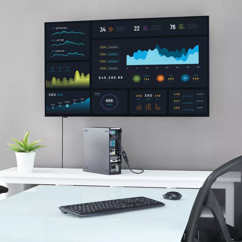 StarTech.com DisplayPort do HDMI Adapter - Aktywny konwerter wideo DisplayPort 4K 30Hz na HDMI - DP do HDMI Monitor/Telewizor/Wyświetlacz Adapter Kabel Dongle - Ultra HD DP 1.2 do HDMI 1.4 Adapter