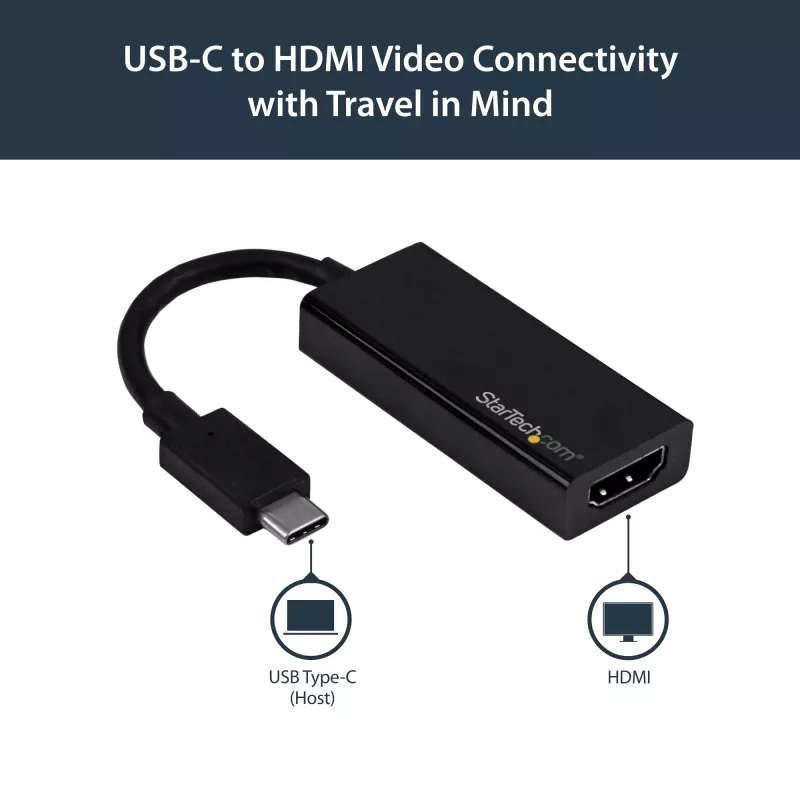 StarTech.com Adapter USB-C na HDMI - 4K 60 Hz, USB Type-C, wyjście HDMI, 3840 x 2160 pikseli