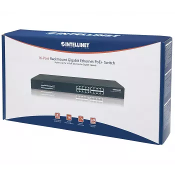 Przełącznik niezarządzalny Intellinet 16-portowy Gigabit Ethernet PoE+