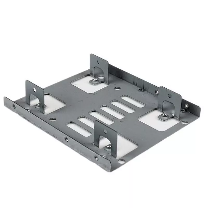 StarTech.com Podwójny uchwyt do montażu dysków HDD 2,5 cala w zatoce 3,5 cala dla dysków SATA — Uchwyt na 2 dyski 2,5 cala do zatoki 3,5 cala