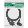Kabel zasilający InLine, CEE 7/7 kątowy / 3-pinowy IEC C13 męski kątowy, 3m
