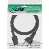 Kabel zasilający InLine, CEE 7/7 prosty / 3-stykowe gniazdo IEC C13 męskie, czarny, 1,5 m