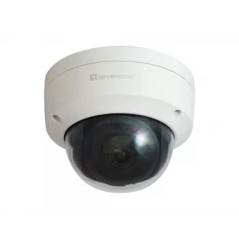 LevelOne GEMINI Stała Kopułkowa Kamera IP, 4-Megapiksele, H.265, 802.3af PoE, Diody IR, Wewnątrz/Zewnątrz