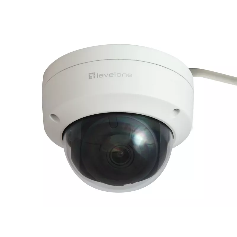 LevelOne GEMINI Stała Kopułkowa Kamera IP, 4-Megapiksele, H.265, 802.3af PoE, Diody IR, Wewnątrz/Zewnątrz