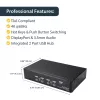 StarTech.com 4-portowy przełącznik KVM DisplayPort - 4K 60Hz - Pojedynczy wyświetlacz - Dwuwejściowy przełącznik KVM UHD DP 1.2 USB ze zintegrowanym hubem USB 2.0 i dźwiękiem - Dell, HP, Apple, Lenovo - zgodny z TAA