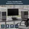 StarTech.com 4-portowy przełącznik KVM DisplayPort - 4K 60Hz - Pojedynczy wyświetlacz - Dwuwejściowy przełącznik KVM UHD DP 1.2 USB ze zintegrowanym hubem USB 2.0 i dźwiękiem - Dell, HP, Apple, Lenovo - zgodny z TAA