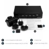 StarTech.com 4-portowy przełącznik KVM DisplayPort - 4K 60Hz - Pojedynczy wyświetlacz - Dwuwejściowy przełącznik KVM UHD DP 1.2 USB ze zintegrowanym hubem USB 2.0 i dźwiękiem - Dell, HP, Apple, Lenovo - zgodny z TAA
