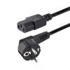 StarTech.com 1m (3ft) przewód zasilający komputerowy, 18AWG, EU Schuko na C13, 250V 10A, czarny zamienny kabel AC, przewód zasilający telewizor/monitor, Schuko CEE 7/7 na IEC 60320 C13 - kabel zasilający PC