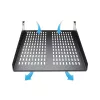 StarTech.com 2U Serwerowa Półka Rack - Uniwersalna Wentylowana Półka Wspornikowa do Montażu w Szafie Rack 19 cali - Wytrzymała Stal – Udźwig 50lb/23kg - Półka o Głębokości 22 cale, Czarna