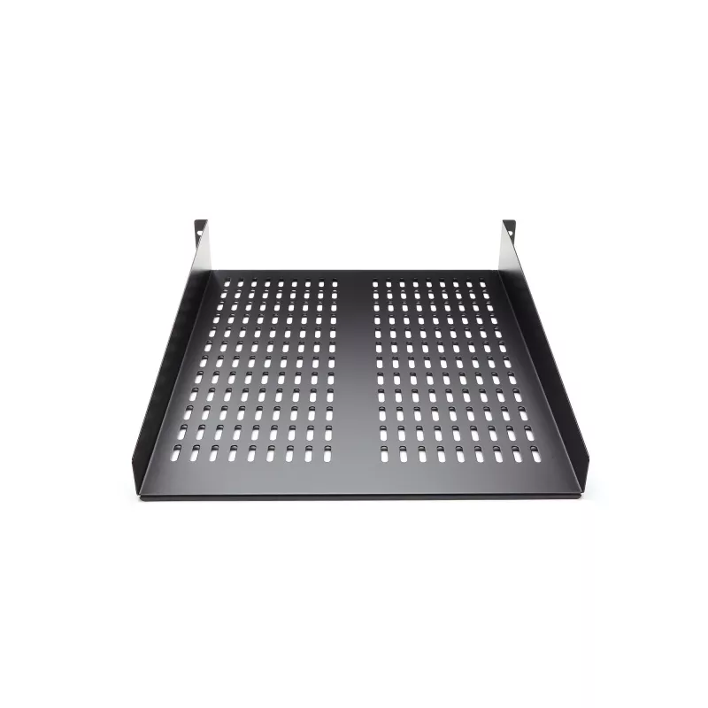 StarTech.com 2U Serwerowa Półka Rack - Uniwersalna Wentylowana Półka Wspornikowa do Montażu w Szafie Rack 19 cali - Wytrzymała Stal – Udźwig 50lb/23kg - Półka o Głębokości 22 cale, Czarna