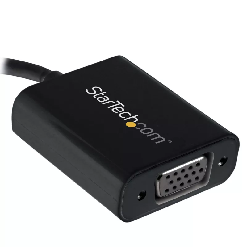 StarTech.com Adapter USB-C na VGA - Czarny - 1080p - Konwerter wideo do MacBooka Pro - Klucz sprzętowy USB-C na VGA - Ulepszona wersja to CDP2VGAEC