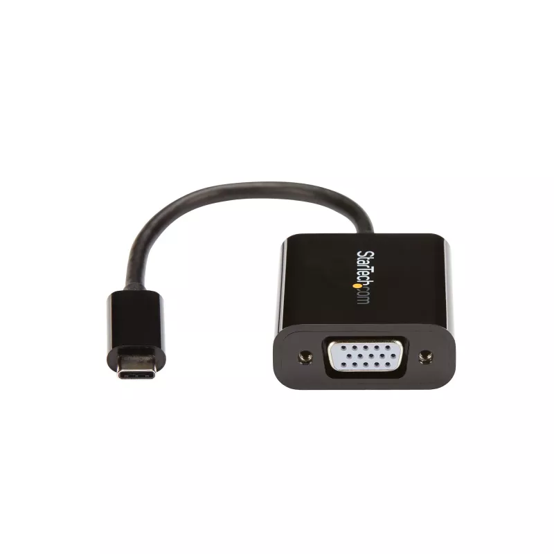 StarTech.com Adapter USB-C na VGA - Czarny - 1080p - Konwerter wideo do MacBooka Pro - Klucz sprzętowy USB-C na VGA - Ulepszona wersja to CDP2VGAEC