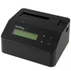 StarTech.com Jednokieszeniowa kasowarka do dysków twardych, samodzielny dezynfektor HDD/SSD, USB 3.0 do SATA II (3 Gb/s), 9 trybów kasowania, wyświetlacz LCD, stacja dokująca do bezpiecznego kasowania dysków twardych, port drukarki DB-9, zgodność z TAA