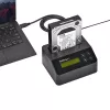StarTech.com Jednokieszeniowa kasowarka do dysków twardych, samodzielny dezynfektor HDD/SSD, USB 3.0 do SATA II (3 Gb/s), 9 trybów kasowania, wyświetlacz LCD, stacja dokująca do bezpiecznego kasowania dysków twardych, port drukarki DB-9, zgodność z TAA
