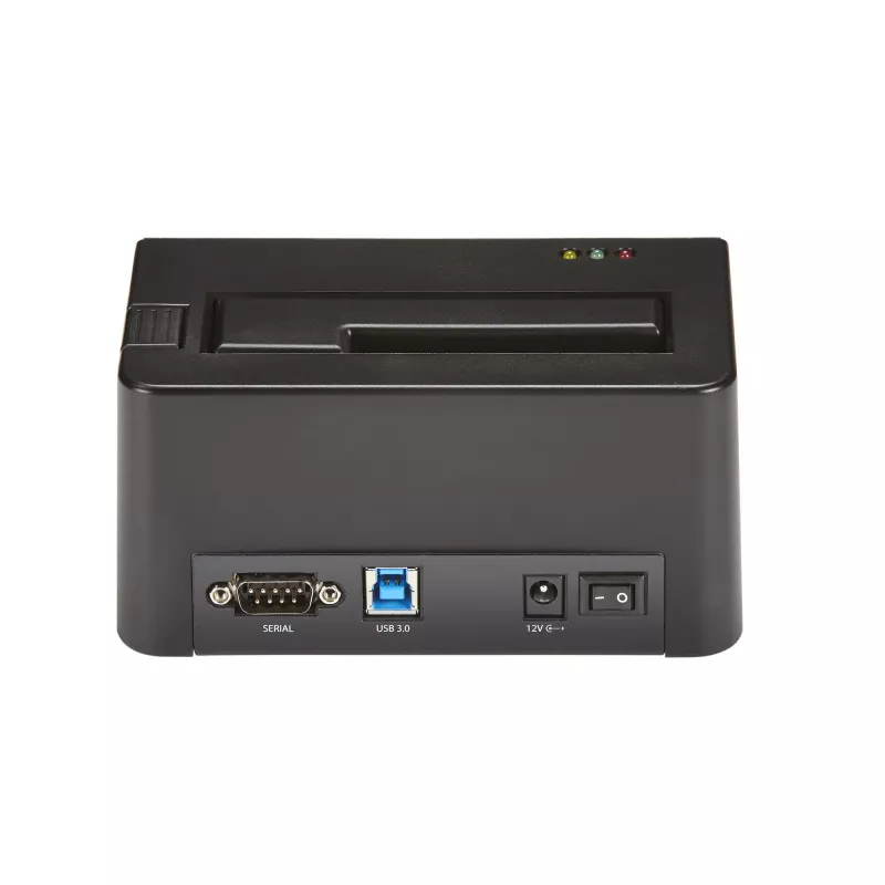 StarTech.com Jednokieszeniowa kasowarka do dysków twardych, samodzielny dezynfektor HDD/SSD, USB 3.0 do SATA II (3 Gb/s), 9 trybów kasowania, wyświetlacz LCD, stacja dokująca do bezpiecznego kasowania dysków twardych, port drukarki DB-9, zgodność z TAA