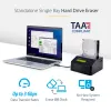 StarTech.com Jednokieszeniowa kasowarka do dysków twardych, samodzielny dezynfektor HDD/SSD, USB 3.0 do SATA II (3 Gb/s), 9 trybów kasowania, wyświetlacz LCD, stacja dokująca do bezpiecznego kasowania dysków twardych, port drukarki DB-9, zgodność z TAA