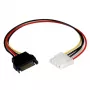 StarTech.com 12-calowy kabel zasilający SATA na LP4 - żeński/męski, SATA 15-pin, Molex (4-pin), 0,3048 m, męski, żeński, prosty