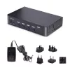 StarTech.com 4-portowy przełącznik KVM DisplayPort, 8K 60 Hz / 4K 144 Hz, pojedynczy wyświetlacz, DP 1.4, 2 porty USB 3.0, 4 porty USB 2.0 HID, przełączanie przyciskami i skrótami klawiszowymi, zgodność z TAA – niezależny od systemu operacyjnego, metalowa obudowa