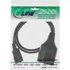 Kabel zasilający InLine, C14 na gniazdo Schutzkontakt, czarny, 0,5 m