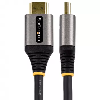 StarTech.com 12ft (4m) kabel HDMI 2.1 8K - certyfikowany kabel HDMI Ultra High Speed 48Gbps - 8K 60Hz/4K 120Hz HDR10+ eARC - przewód Ultra HD 8K HDMI - monitor/telewizor/wyświetlacz - elastyczna powłoka TPE