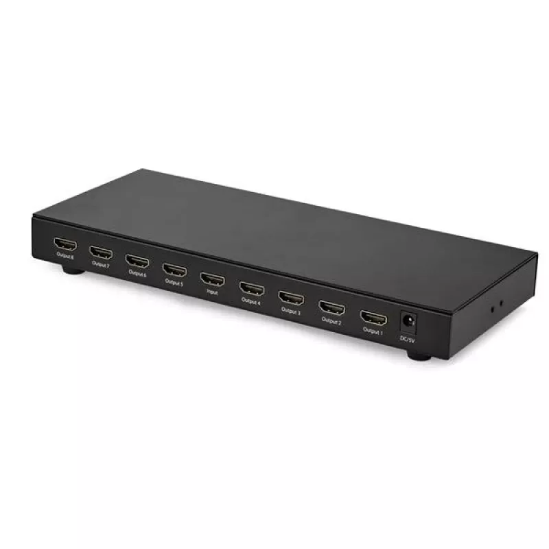 StarTech.com 8-portowy rozdzielacz HDMI 4K 60 Hz, HDMI, 8x HDMI, 3840 x 2160 pikseli, Czarny, 4K Ultra HD, 60 Hz