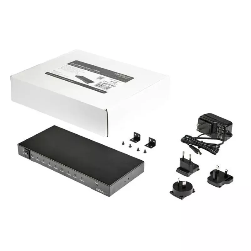 StarTech.com 8-portowy rozdzielacz HDMI 4K 60 Hz, HDMI, 8x HDMI, 3840 x 2160 pikseli, Czarny, 4K Ultra HD, 60 Hz