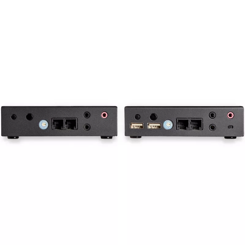 StarTech.com HDMI KVM Extender over IP sieciowy - 4K 30Hz HDMI 2.0 and USB over IP LAN or Cat5e/Cat6 Ethernet kabel (100m/330ft) - Remote KVM Switch/Console Transmitter/Receiver Extender Kit