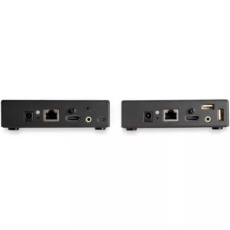 StarTech.com HDMI KVM Extender over IP sieciowy - 4K 30Hz HDMI 2.0 and USB over IP LAN or Cat5e/Cat6 Ethernet kabel (100m/330ft) - Remote KVM Switch/Console Transmitter/Receiver Extender Kit