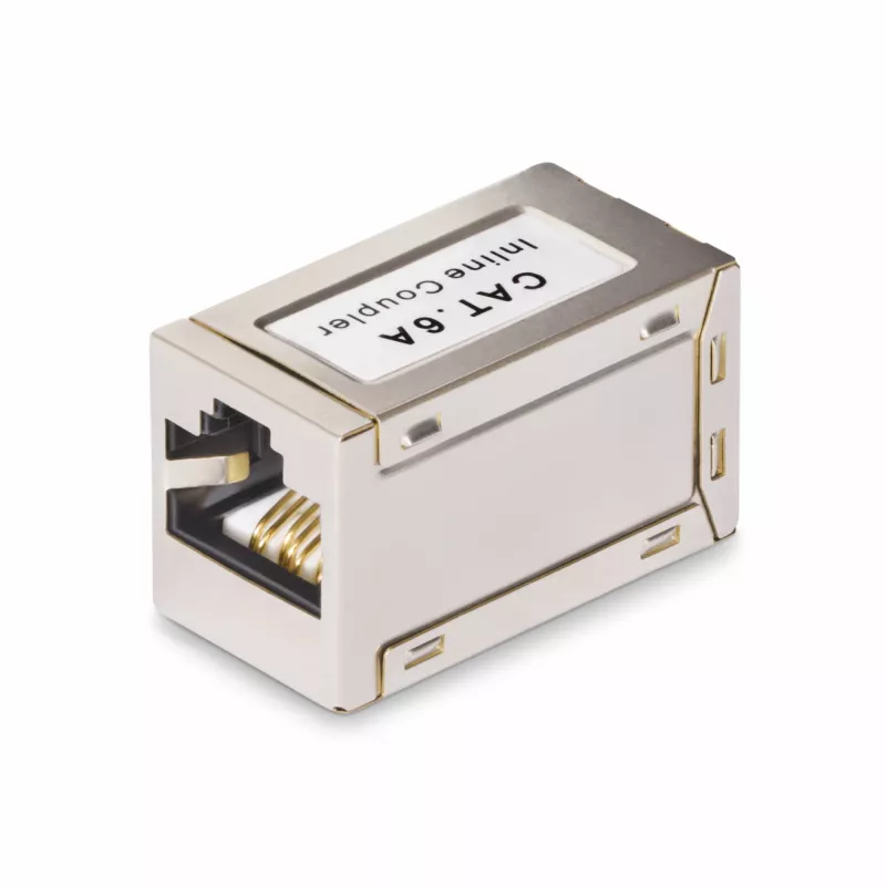 StarTech.com Shielded RJ45 Coupler, Inline Cat6a Coupler, Female to Female (F/F) T568B Pinout, Shielded Ethernet kabel Extension