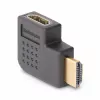 StarTech.com Przejściówka HDMI 2.0 kątowa, wtyk na gniazdo, poziomy kątowy 90-stopni ochronnik portu HDMI, 4K 60Hz, szybki przedłużacz złącza HDMI, M/F