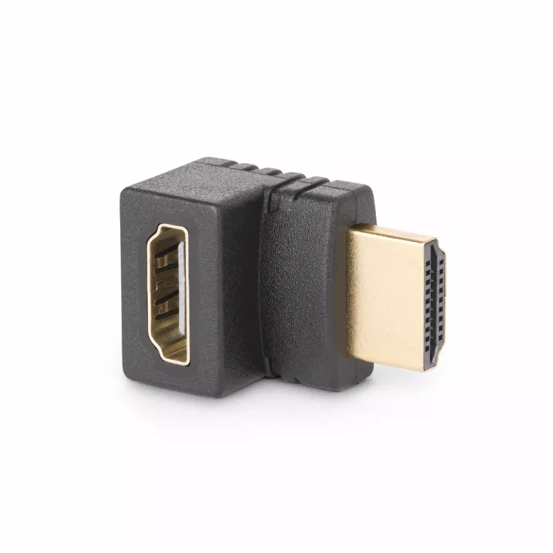 StarTech.com Kątowy adapter HDMI 2.0 w dół, męski na żeński, pionowy 90-stopniowy kątowy ochronnik portu HDMI, 4K 60 Hz, przedłużka złącza HDMI High Speed, M/Ż