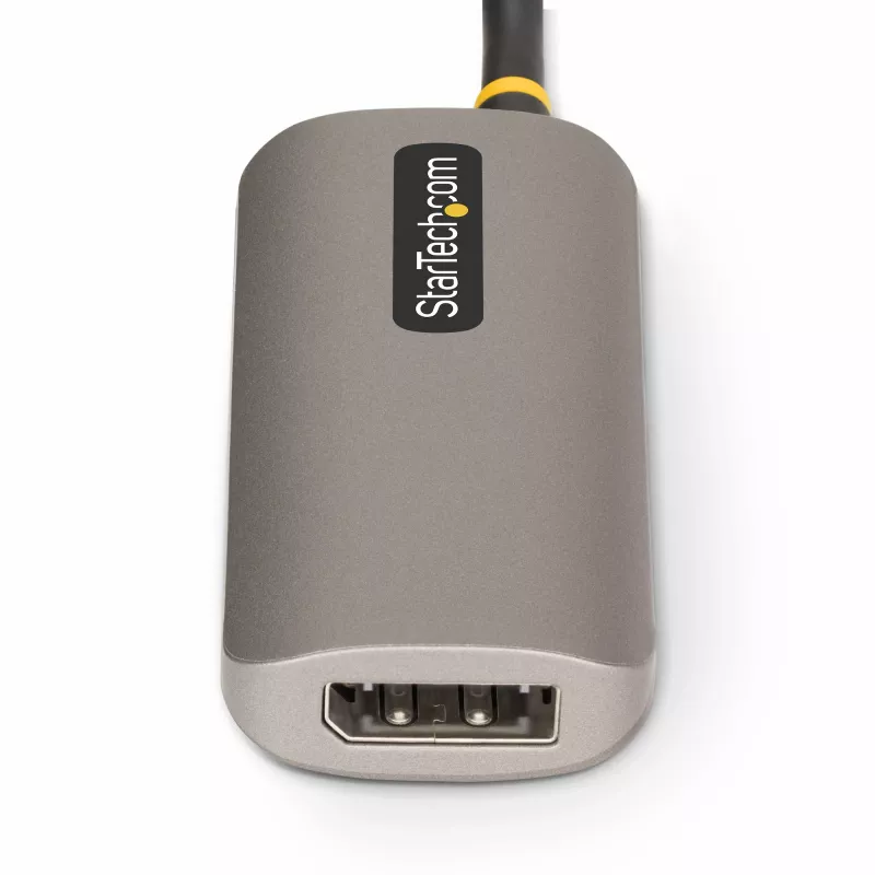adapter kablowya StarTech.com, HDMI do DisplayPort, 30 cm, 8K 60 Hz, aktywna przejściówka wideo HDMI 2.1 do DP 1.4, zasilana przez USB, z dołączonym kablem