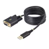 StarTech.com adapter kablowya szeregowego USB do modemu zerowego 2 m, zachowanie COM, FTDI, USB-A na DB9 RS232, wymienne śruby/nakrętki DB9, Windows/macOS/Linux