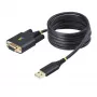 StarTech.com adapter kablowya szeregowego USB do modemu zerowego 2 m, zachowanie COM, FTDI, USB-A na DB9 RS232, wymienne śruby/nakrętki DB9, Windows/macOS/Linux