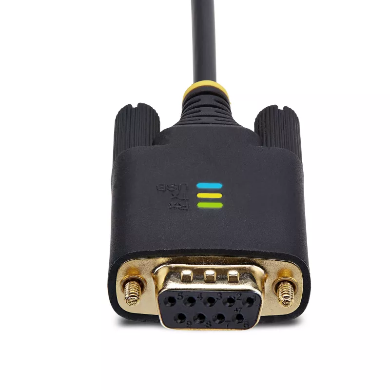 StarTech.com adapter kablowya szeregowego USB do modemu zerowego 2 m, zachowanie COM, FTDI, USB-A na DB9 RS232, wymienne śruby/nakrętki DB9, Windows/macOS/Linux