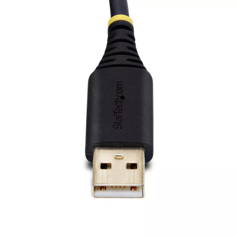 StarTech.com adapter kablowya szeregowego USB do modemu zerowego 2 m, zachowanie COM, FTDI, USB-A na DB9 RS232, wymienne śruby/nakrętki DB9, Windows/macOS/Linux