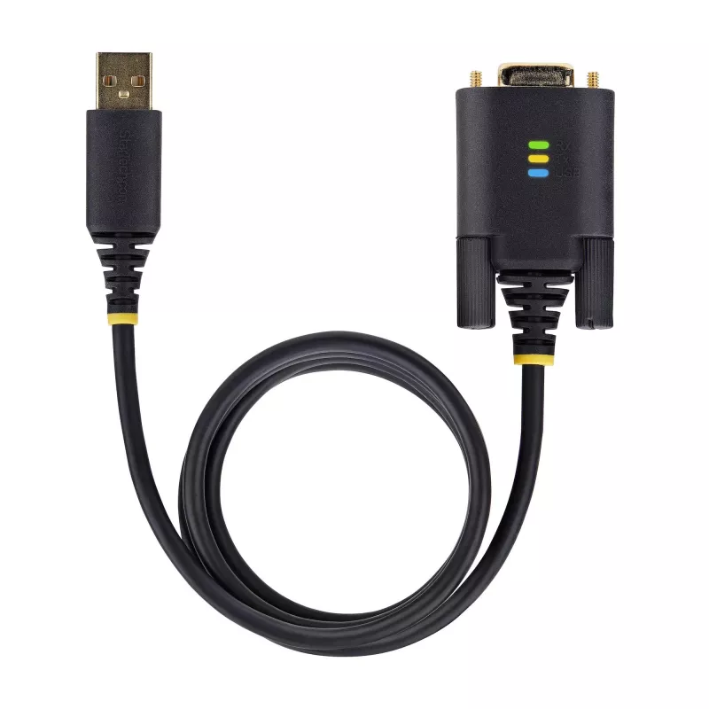 StarTech.com adapter kablowya szeregowego USB do modemu zerowego 2 m, zachowanie COM, FTDI, USB-A na DB9 RS232, wymienne śruby/nakrętki DB9, Windows/macOS/Linux