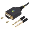 StarTech.com adapter kablowya szeregowego USB do modemu zerowego 2 m, zachowanie COM, FTDI, USB-A na DB9 RS232, wymienne śruby/nakrętki DB9, Windows/macOS/Linux