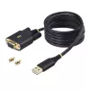 StarTech.com adapter kablowya szeregowego USB do modemu zerowego 2 m, zachowanie COM, FTDI, USB-A na DB9 RS232, wymienne śruby/nakrętki DB9, Windows/macOS/Linux