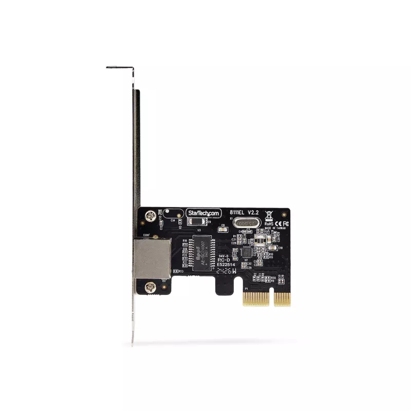 Karta sieciowa StarTech.com 1-portowy Gigabitowy PCIe, karta sieciowa 10/100/1000Mbps PCI Express, NIC, Realtek RTL8111H, działa z Windows i Linux, zgodna z TAA