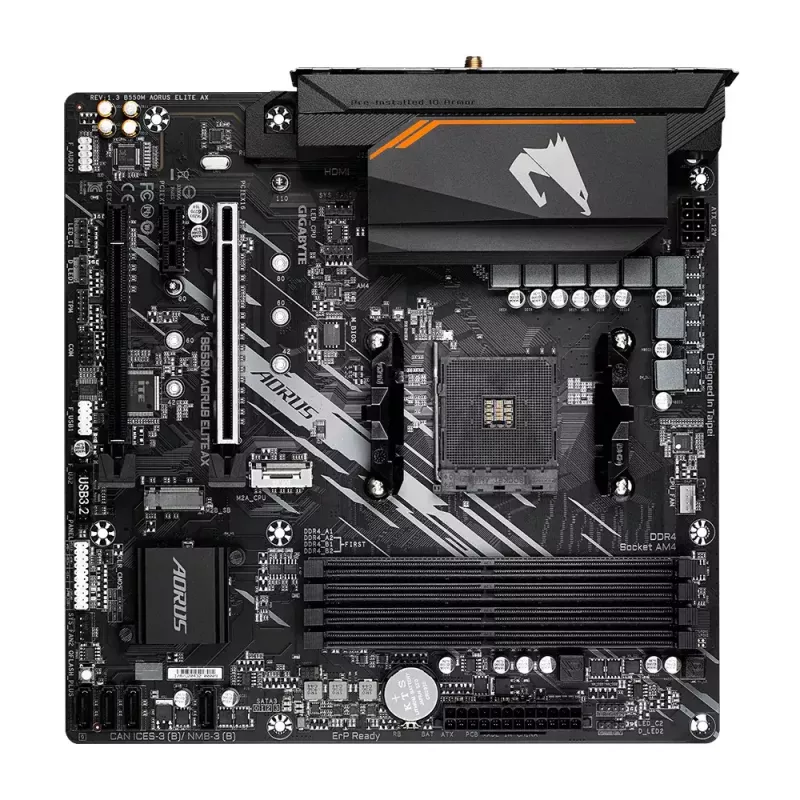 Płyta główna GIGABYTE B550M AORUS ELITE AX, AMD B550, Socket AM4, Micro ATX