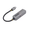 StarTech.com Adapter USB-C na Ethernet, NIC, 100W PD Pass-Through, USB 3.0 Type-C 1Gb/s wieloprędkościowy adapter sieciowy, kompatybilny z Thunderbolt, Windows i Mac