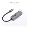 StarTech.com Adapter USB-C na Ethernet, NIC, 100W PD Pass-Through, USB 3.0 Type-C 1Gb/s wieloprędkościowy adapter sieciowy, kompatybilny z Thunderbolt, Windows i Mac