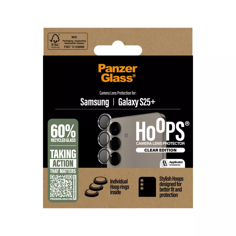 PanzerGlass ® Hoops® Osłona obiektywu aparatu przezroczysta Samsung Galaxy S25+