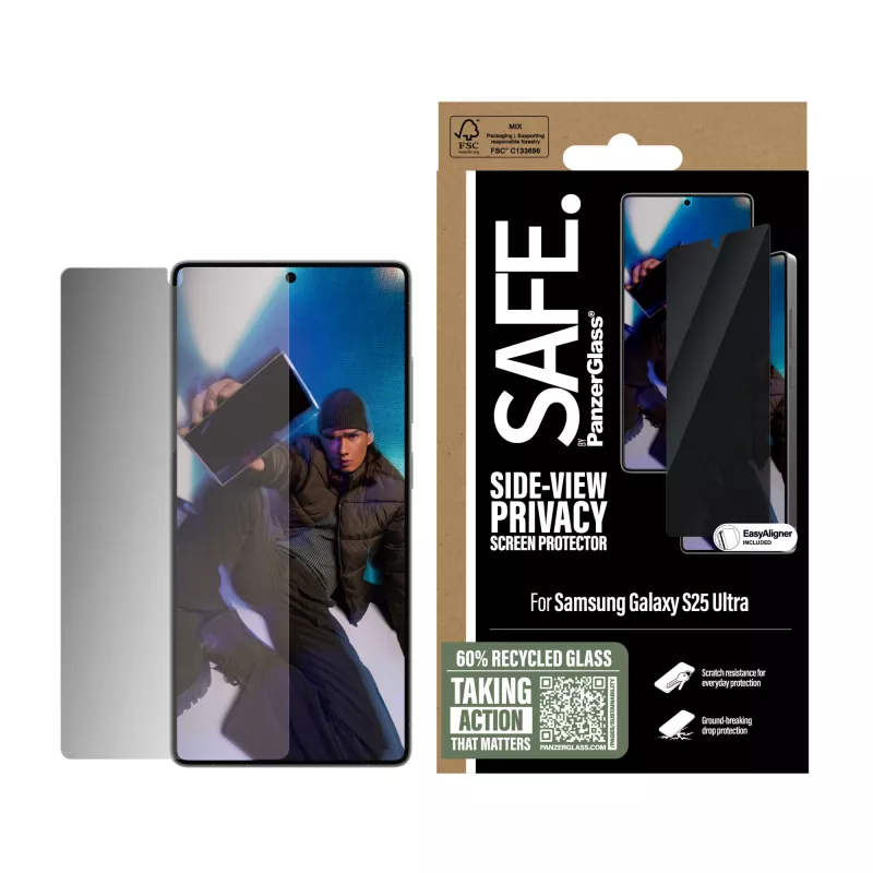 PanzerGlass SAFE. by ® Osłona prywatyzująca ekran Samsung Galaxy S25 Ultra | Ultra-Wide Fit z EasyAligner