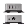 StarTech.com 4-portowa ładowarka USB-C do wielu urządzeń, łączna moc 240 W, pojedynczy port 140 W EPR, PD 3.1, porty z zabezpieczeniem śrubowym, sale konferencyjne, w zestawie uchwyt do montażu na powierzchni