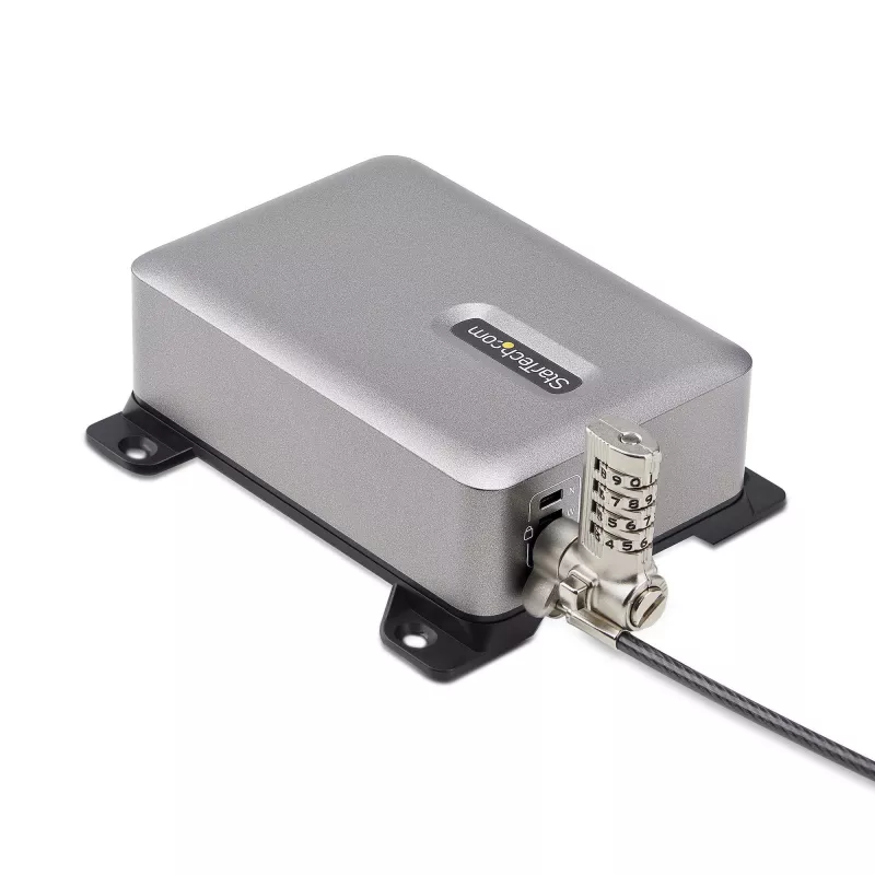 StarTech.com 4-portowa ładowarka USB-C do wielu urządzeń, łączna moc 240 W, pojedynczy port 140 W EPR, PD 3.1, porty z zabezpieczeniem śrubowym, sale konferencyjne, w zestawie uchwyt do montażu na powierzchni
