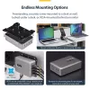 StarTech.com 4-portowa ładowarka USB-C do wielu urządzeń, łączna moc 240 W, pojedynczy port 140 W EPR, PD 3.1, porty z zabezpieczeniem śrubowym, sale konferencyjne, w zestawie uchwyt do montażu na powierzchni